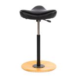 Varier height-adjustable metal balance chair