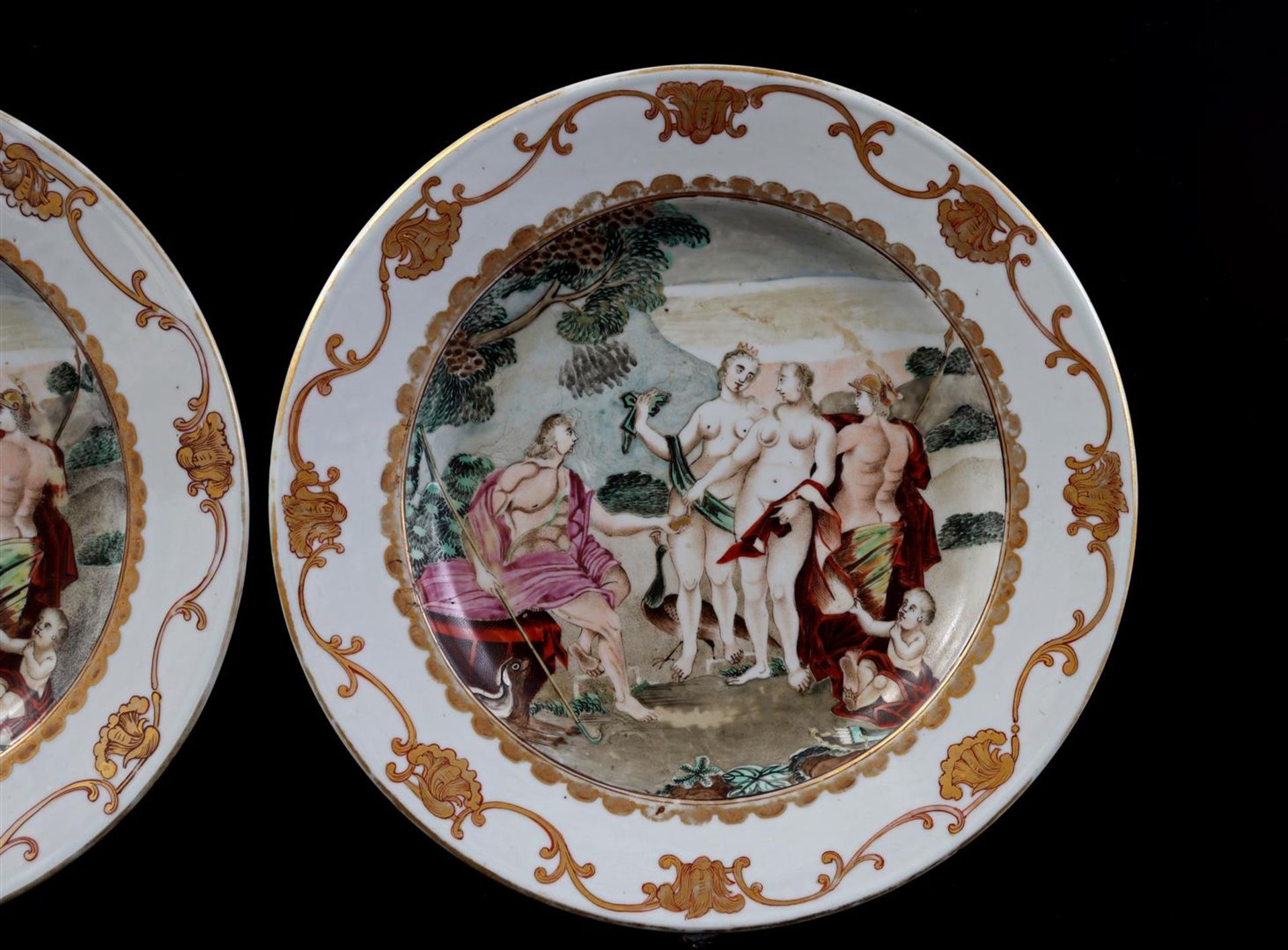 2 porcelain dishes with classic decor - Image 2 of 9