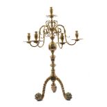 Heavy brass 5-light table candlestick