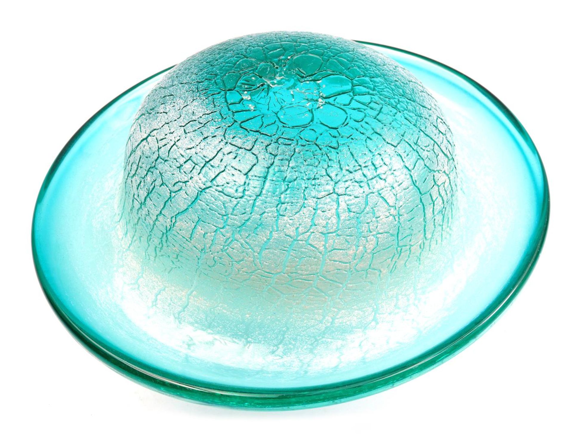 Green glass bowl - Bild 2 aus 2