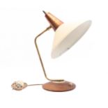 Brass with copper desk/wall lamp