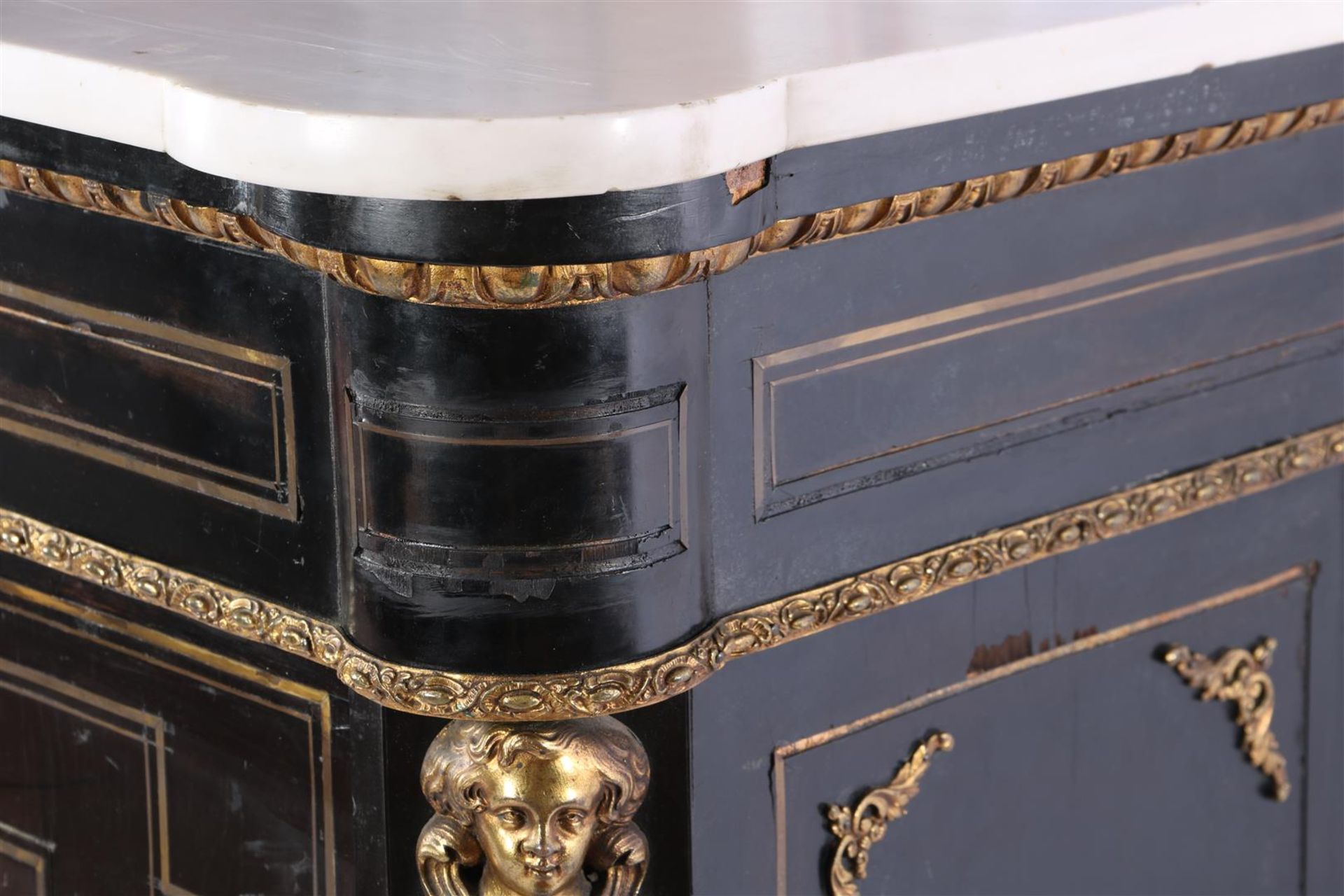 2 Napoleon III Boulle style 1-door wall cabinets - Image 11 of 13