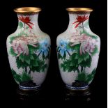 2 cloisonne vases