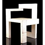 White lacquered wooden chair