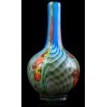 Multicolored glass decorative vase