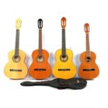 4 acoustic guitars