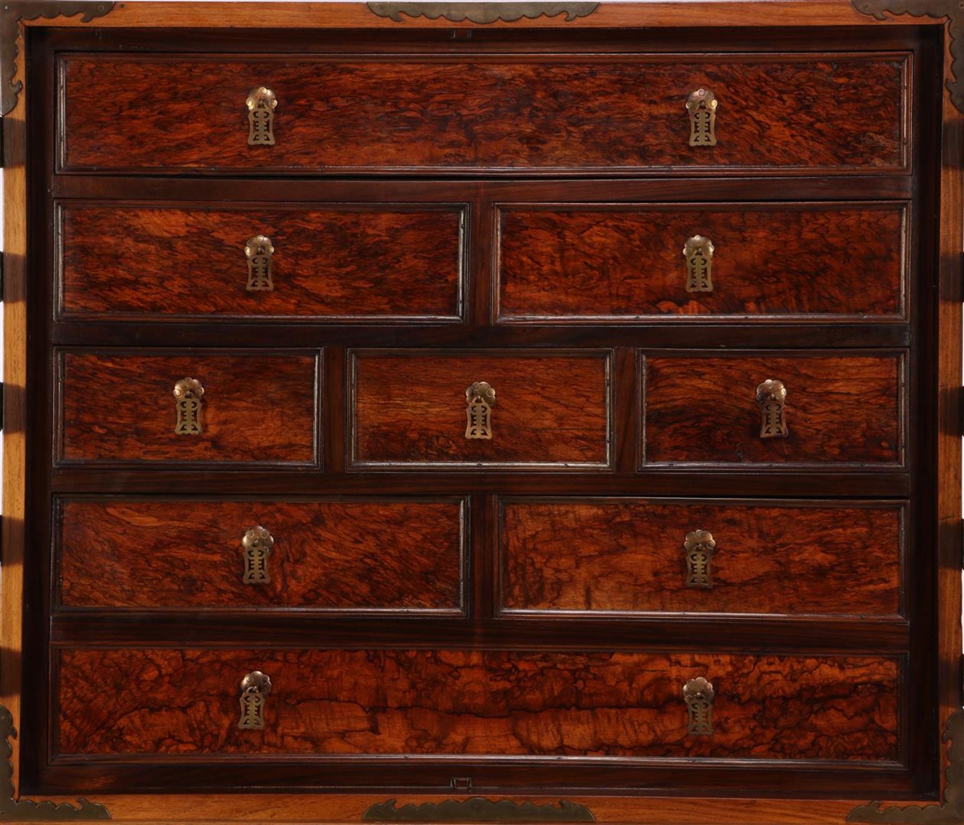 Colonial 2-part cross leg cabinet - Image 2 of 4