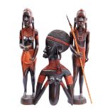 2 African wooden statues