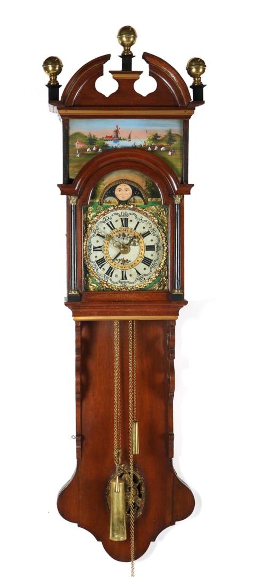 Frisian tail clock with double cap