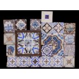 21 glazed earthenware tiles