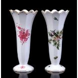 Herend Hungary 10-sided porcelain vase
