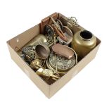 Box of various copperware