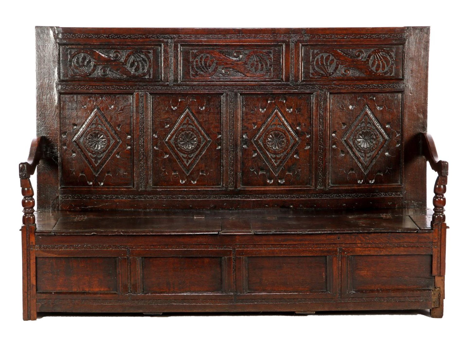 18th century solid oak bench