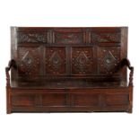 18th century solid oak bench