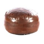 Leather pouf