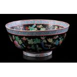 Porcelain bowl with polychrome decor