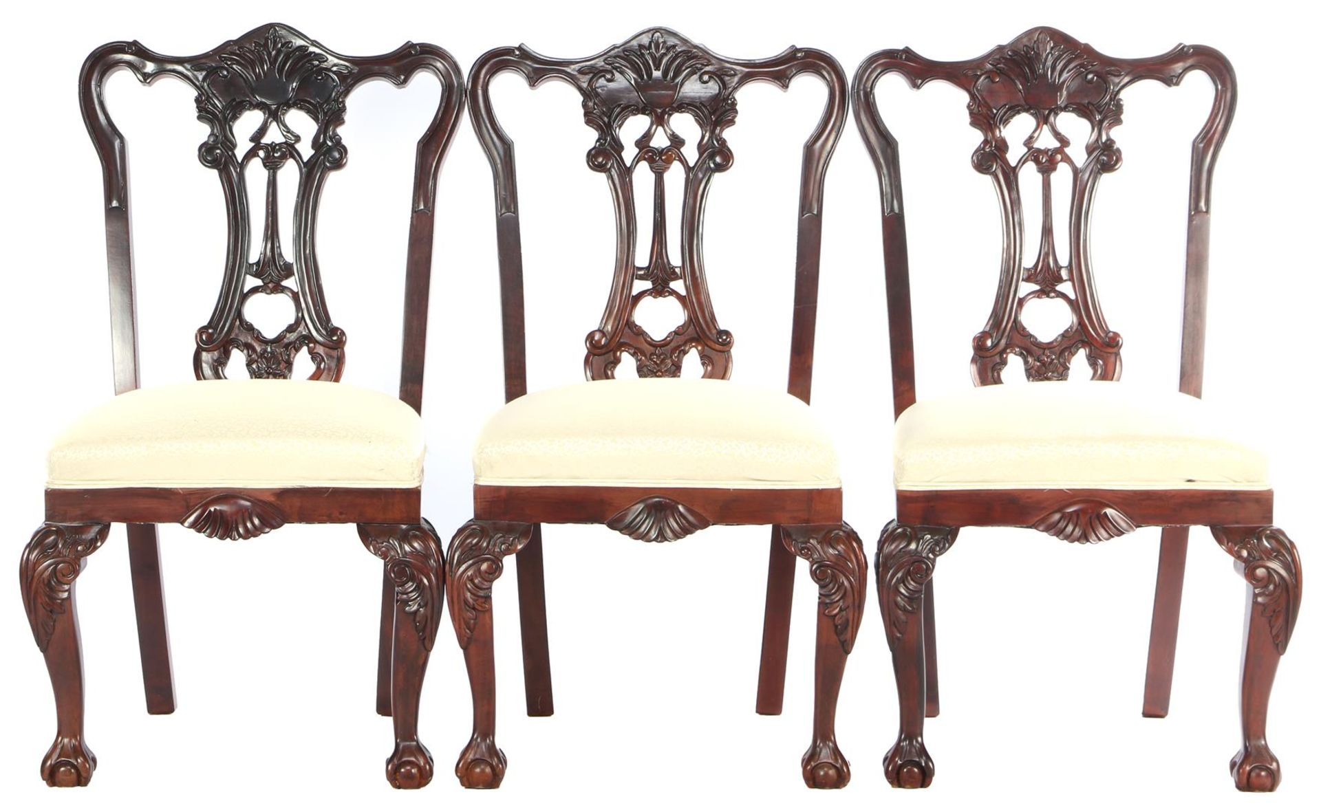 6 mahogany Chippendale style chairs - Image 3 of 3