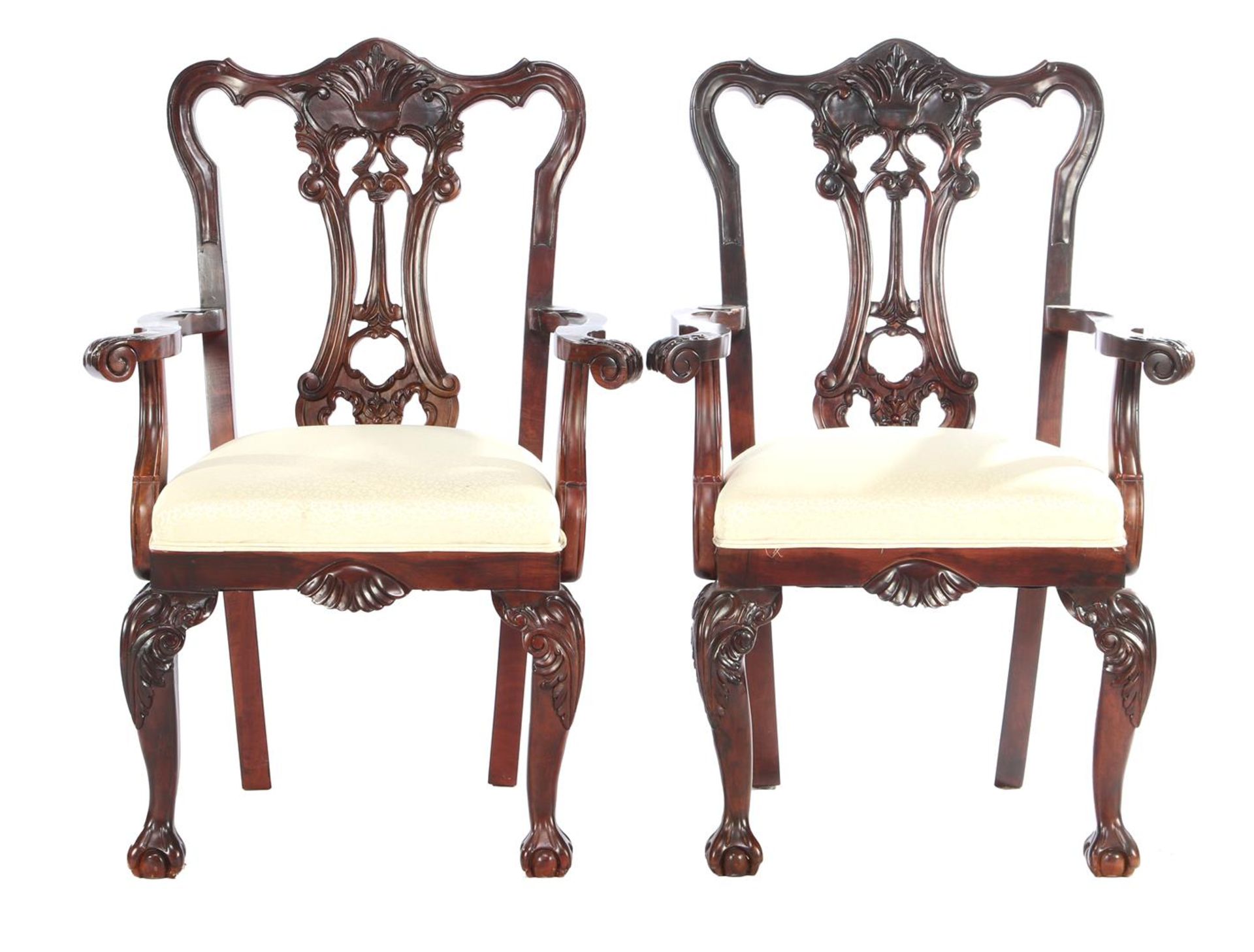 6 mahogany Chippendale style chairs - Image 2 of 3