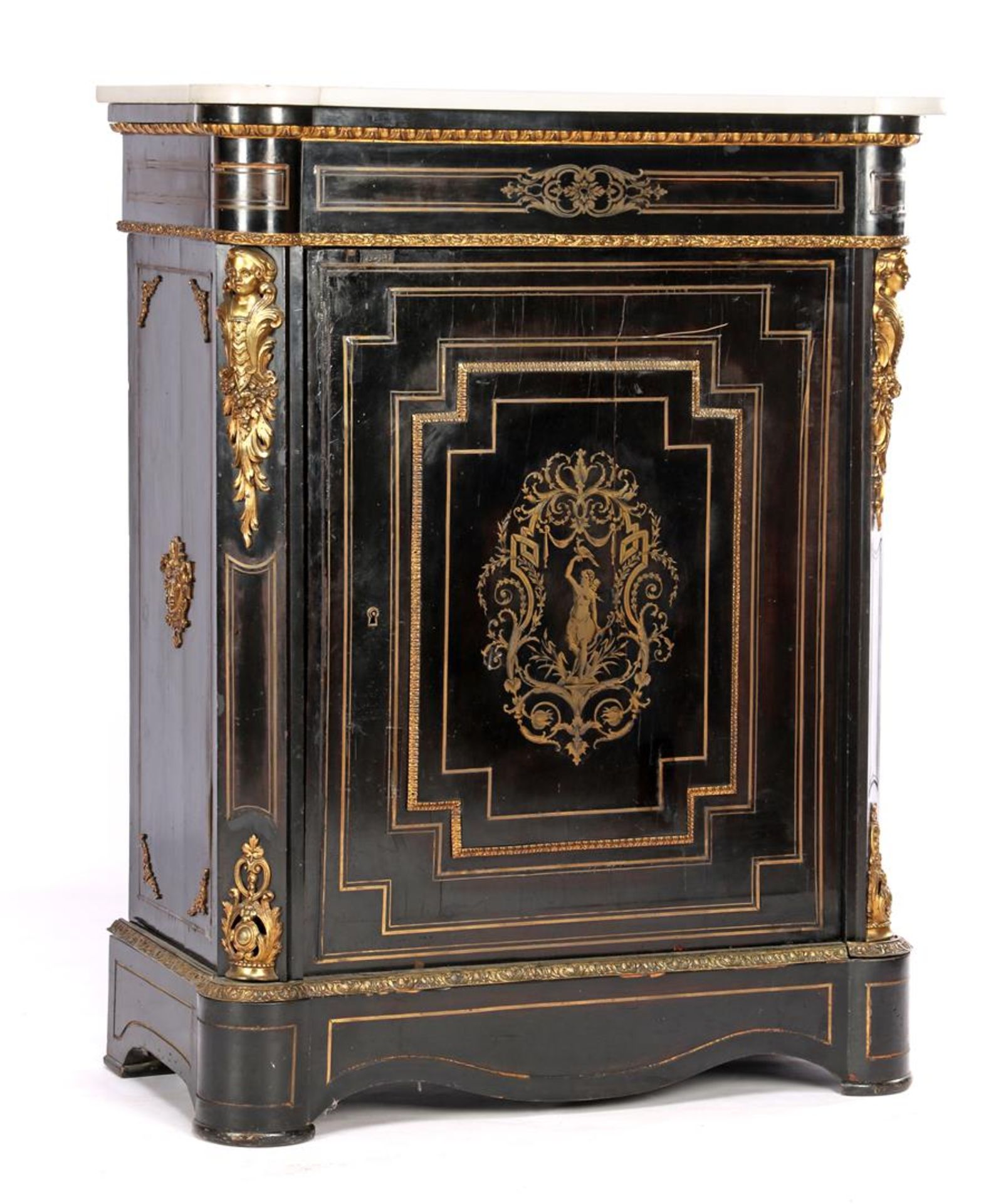 2 Napoleon III Boulle style 1-door wall cabinets - Image 13 of 13