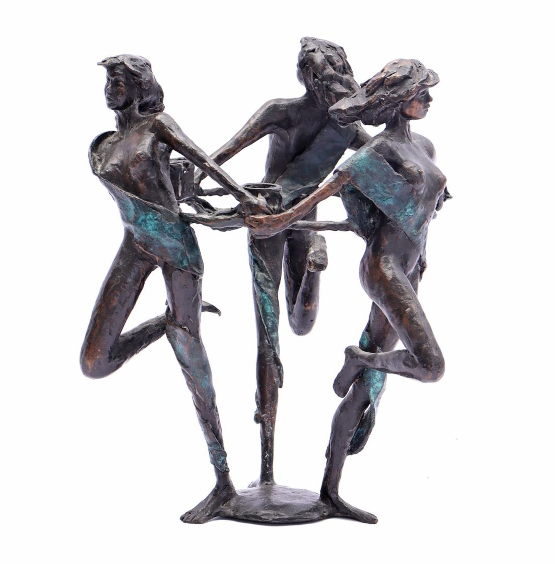 3 dancing figures candelstick