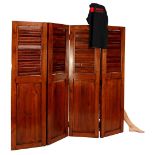 Solid oak 4-fold folding screen