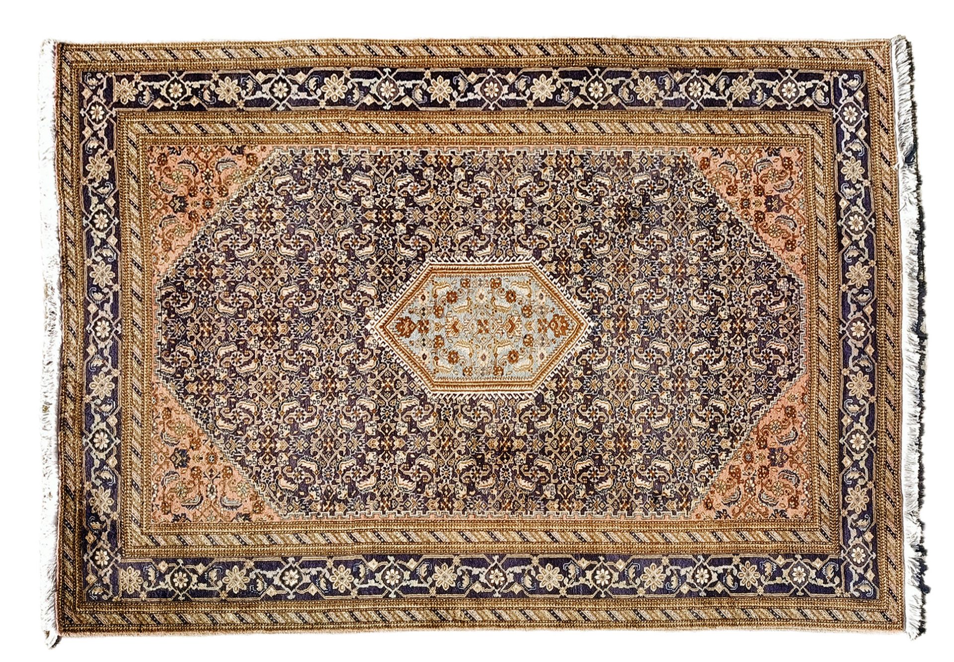 Hand-knotted wool carpet