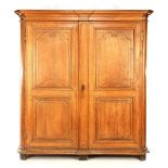 Solid oak 2-door linen cupboard