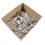 Box of various silver plated cutlery