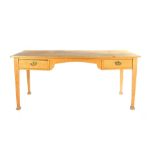 Solid oak desk table