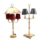 Brass 3 light bouilotte lamps