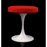 White lacquered metal stool
