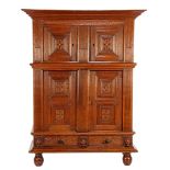 Oak Renaissance 4-door cabinet