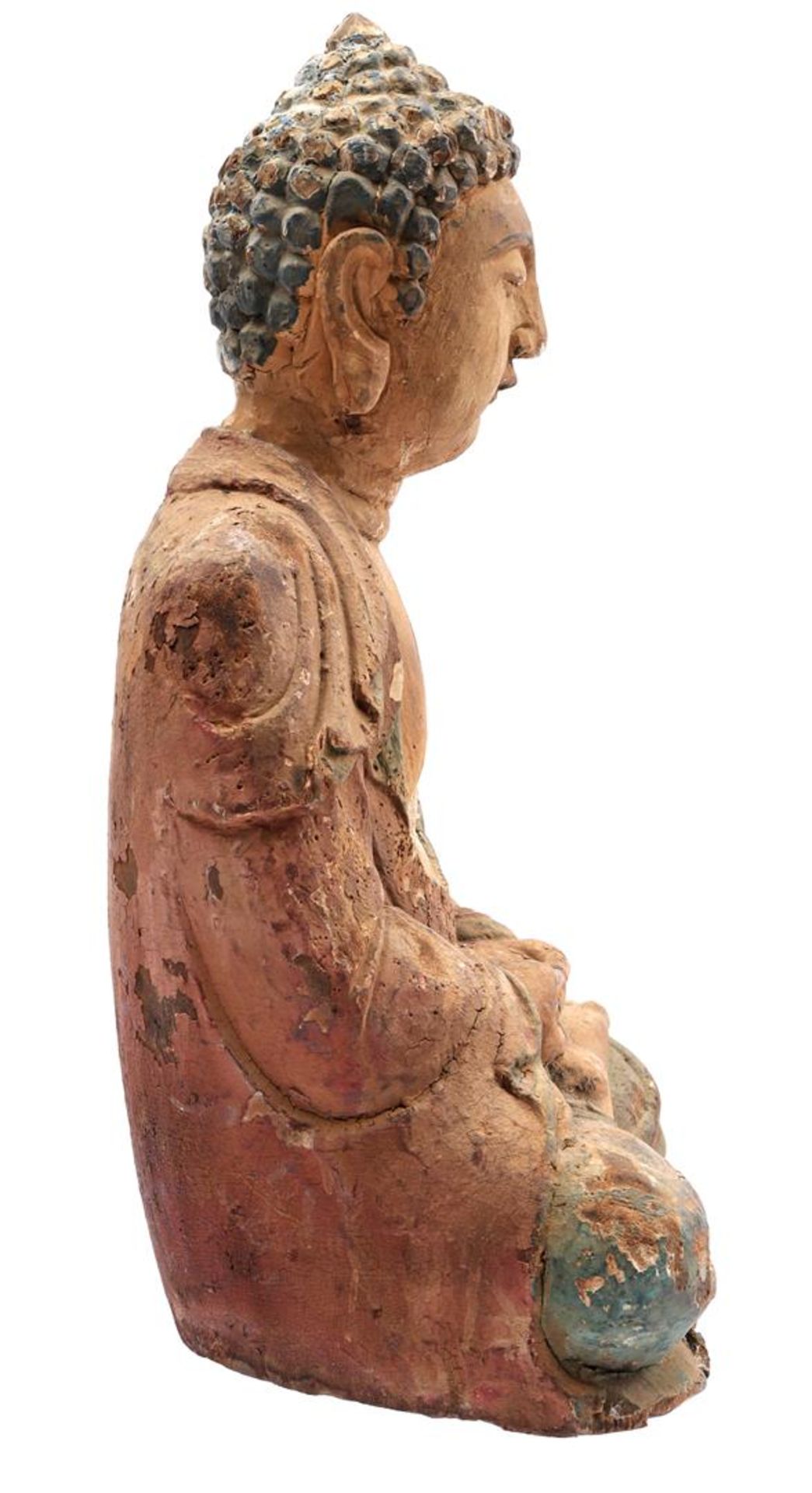 Wooden Buddha statue - Bild 2 aus 2