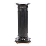 Blackened wooden pedestal