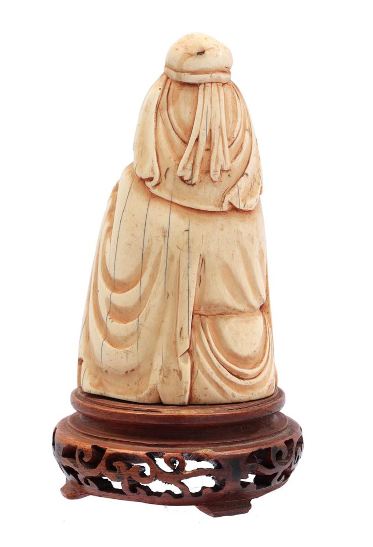 Ivory richly carved statue - Image 3 of 3