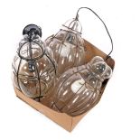 3 Venetian glass hanging lamps