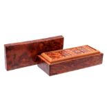 Thuja root wooden domino box