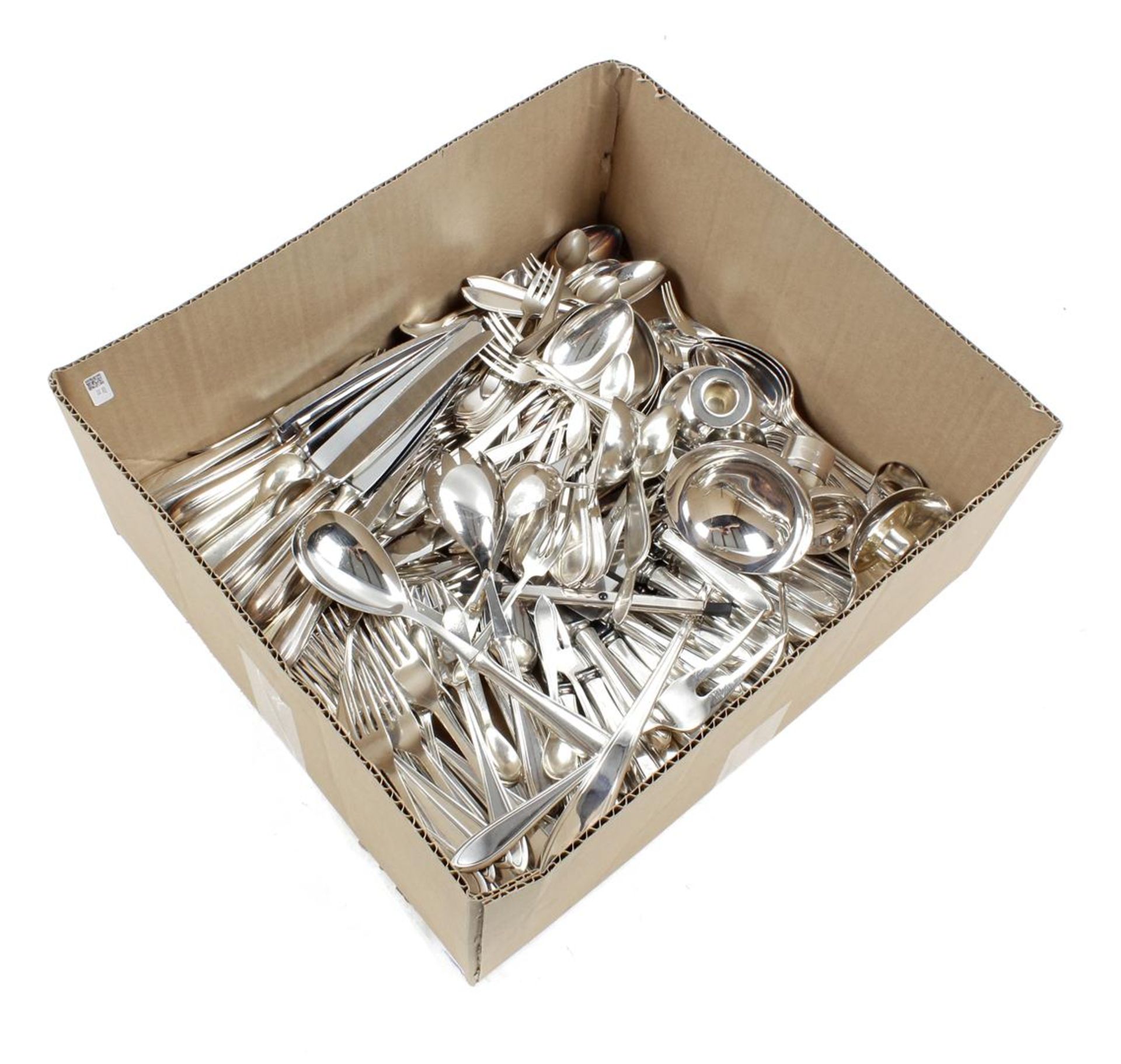 Box of silver-plated cutlery