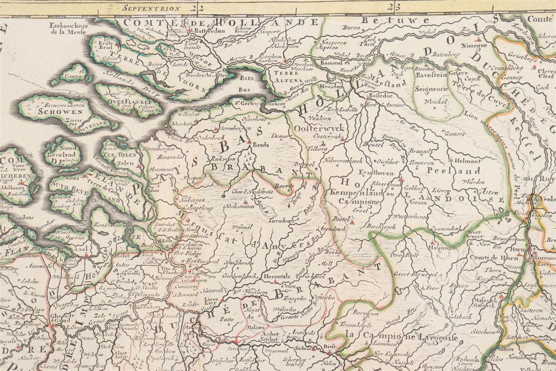 Topographical colored Carte Des Pays Bas - Bild 2 aus 3