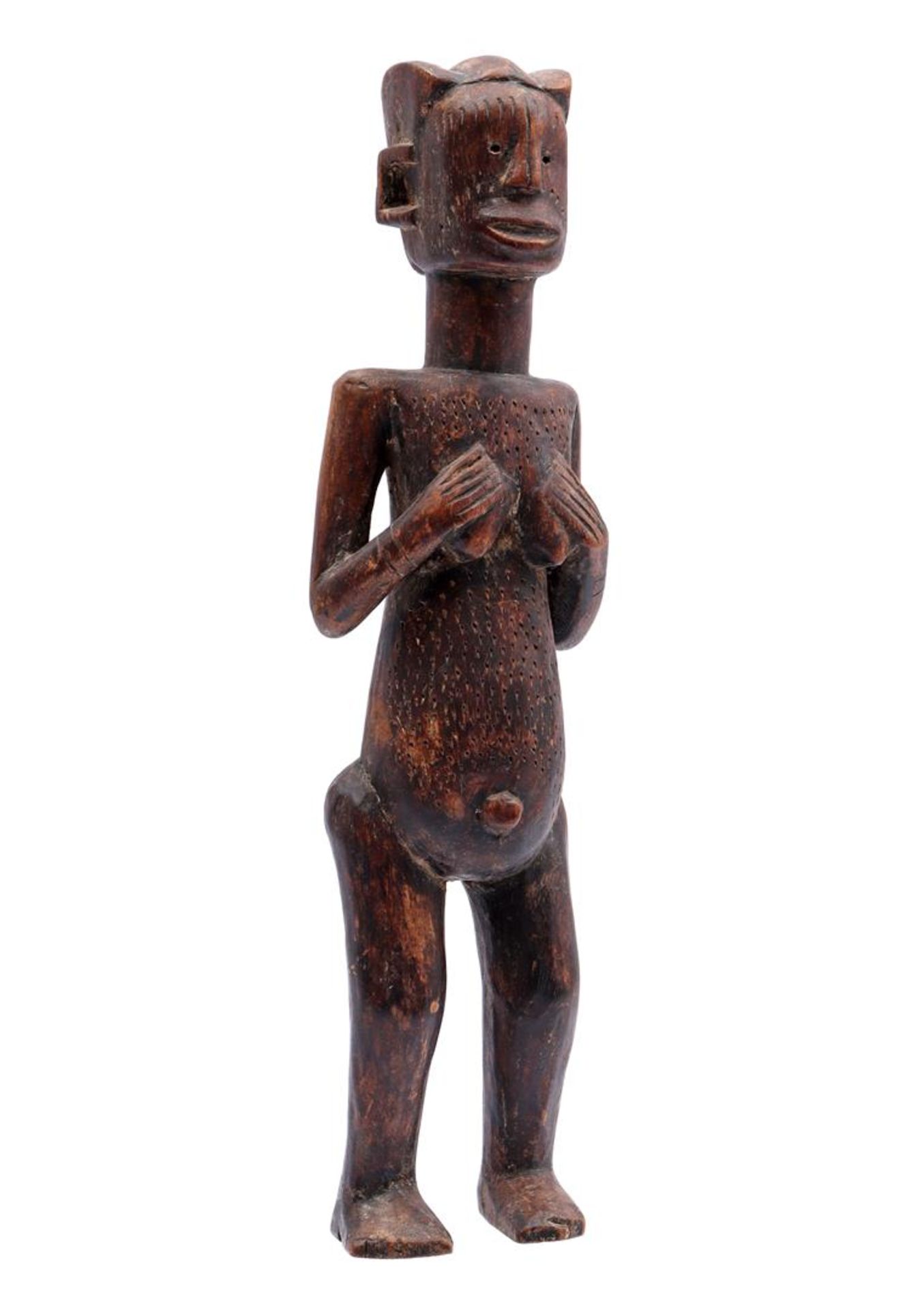 Wooden fertility statue