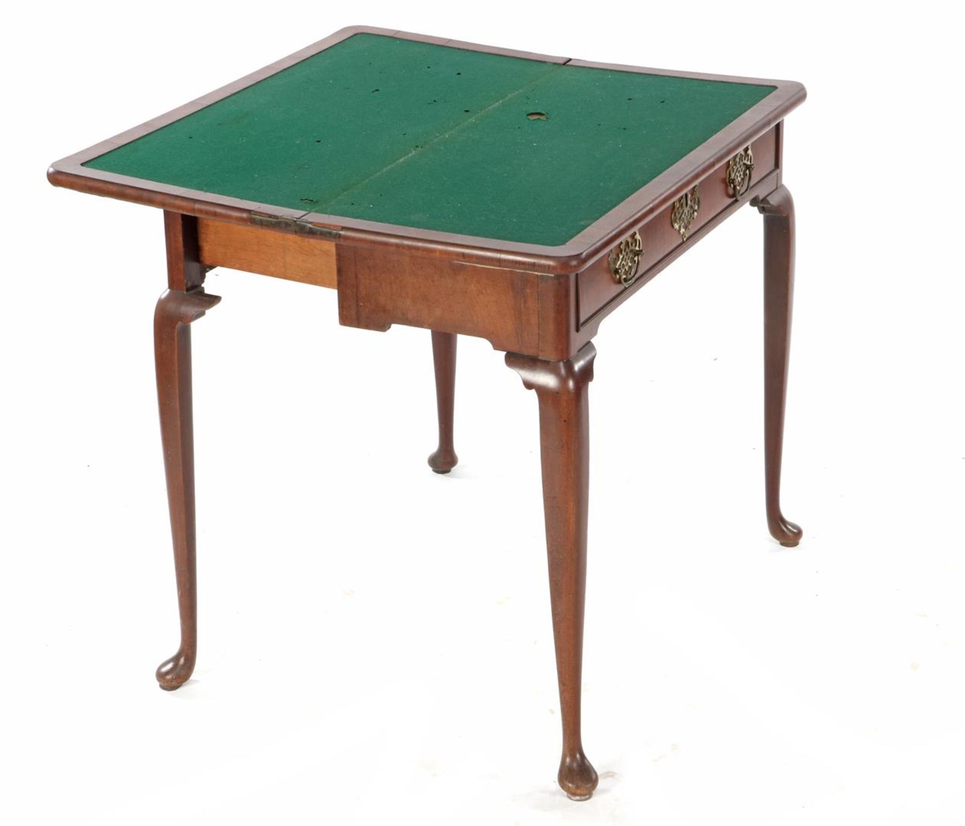 Walnut veneer on oak game table - Image 2 of 2