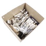 Box of various silver plated cutlery