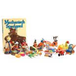 lot 18x tin (wind-up) toys and book