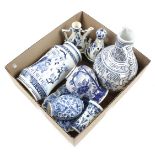 Box of various Dutch pottery