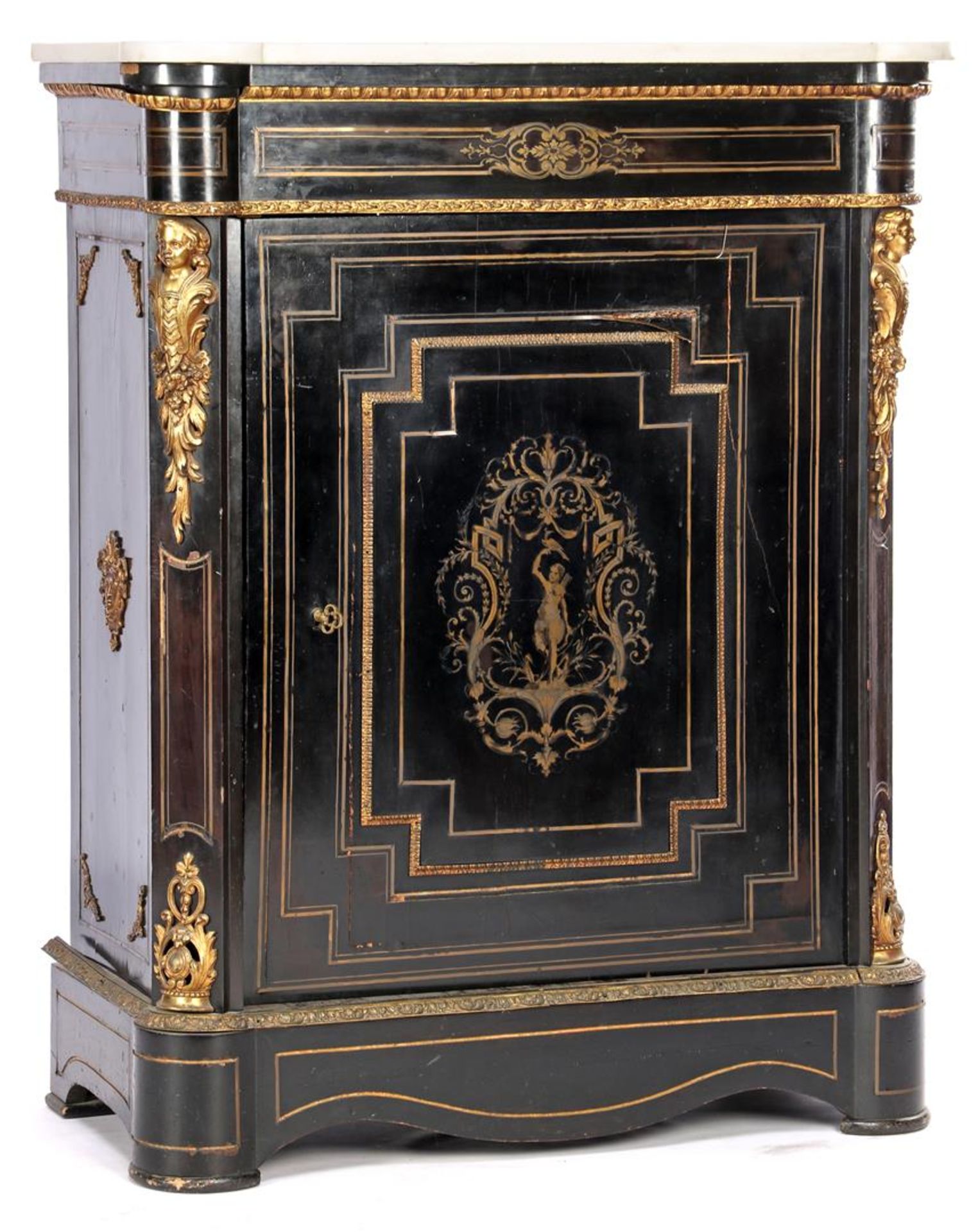 2 Napoleon III Boulle style 1-door wall cabinets - Image 2 of 13