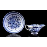 Blue white glazed earthenware