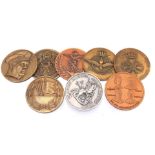 8 various metal military tokens