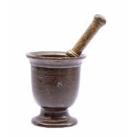 Bronze mortar with pestle