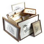 Box with various etchings and lithographs