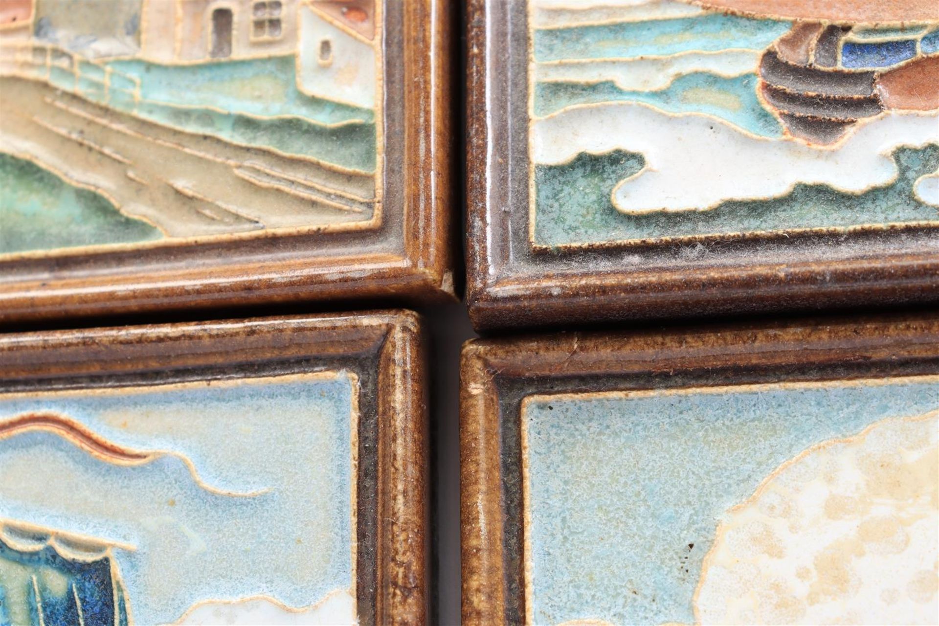 18 Porceleyne Fles Delft earthenware tiles